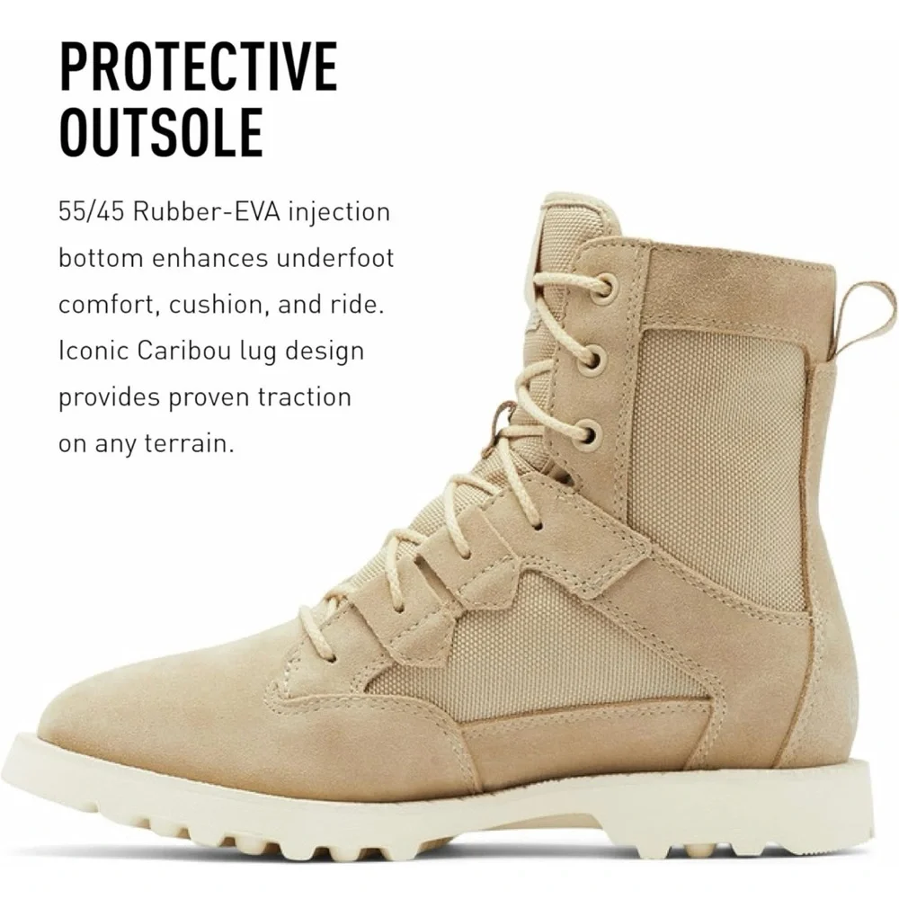 NWT Sorel Caribou OTM WaterProof Ancient Fossil/Chalk Boots Size 11 - Picture 6 of 14